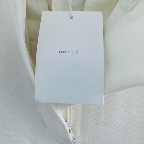 OAK + FORT Elegant White Wide-Leg Pants - Picture 13 of 16